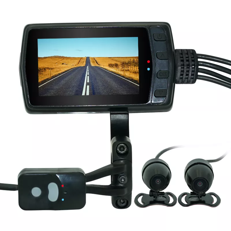WiFi-yhteys Dual-Lens Motorcycle Dash Cam -materiaaliin puhelimellasi